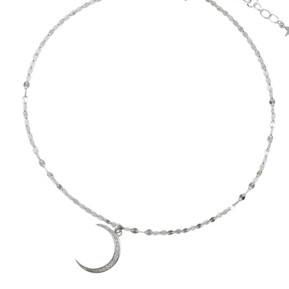 NEW 925 Silver Moon Adjustable Ankle Bracelet - Picture 7 of 11